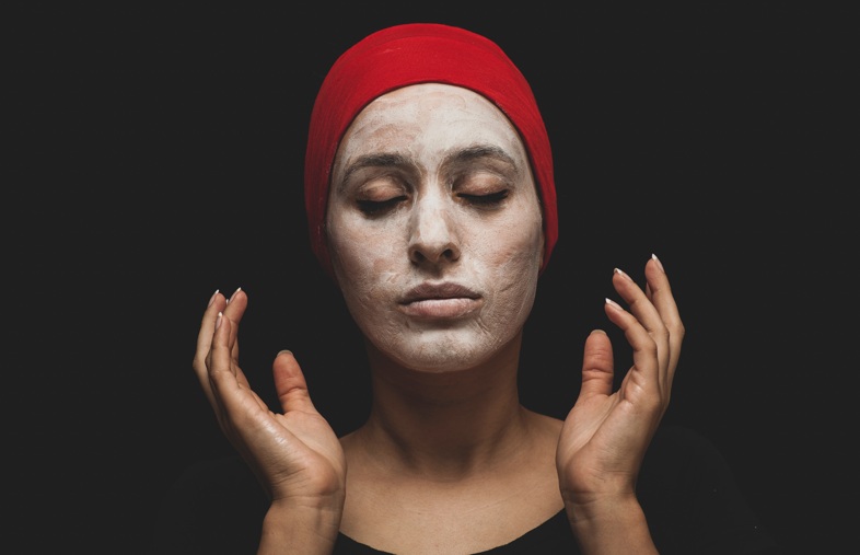Maschera viso fai da te, con polpa di melanzana