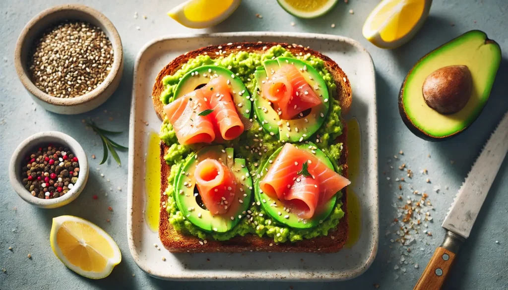 avocado e salmone affumicato ottimo toast per colazione